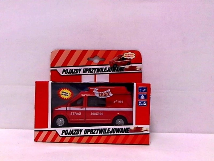 Tűzoltó furgon hanggal 14 cm