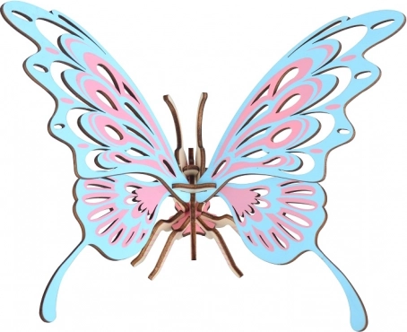 Woodcraft fa 3D puzzle – színes pillangó