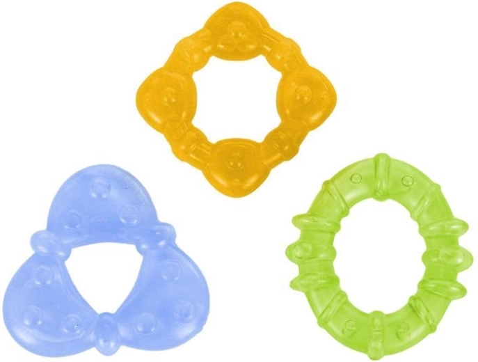 Bright Starts vízzel töltött rágókák – 3 féle forma készlet, 3 hónapos kortól