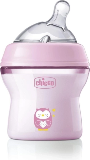 Chicco Natural Feeling antikolikás cumisüveg 150 ml lányoknak 0 hó+