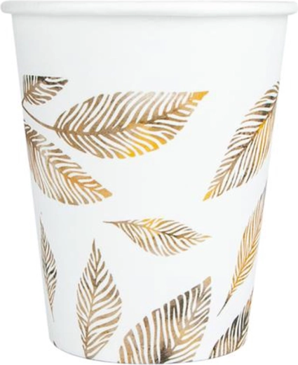 Szürke Ágacskás papírpoharak 200 ml, 8 db