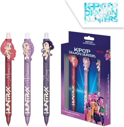 3 darabos radírozható tollkészlet – K-POP Demon Hunters