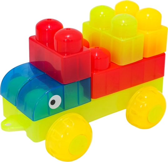 Puha gél építőkockák 82 db hordozható kofferral