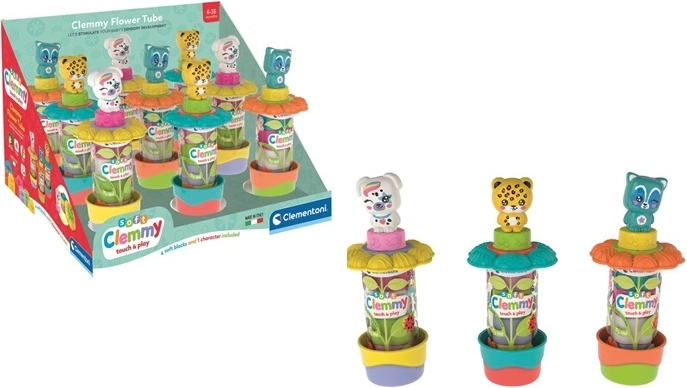 Clementoni Baby Clemmy puha kockák tubusban – kert