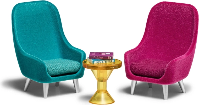Lundby fotelek és asztalka szett babaházhoz