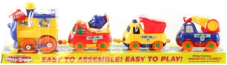 Elemes mozdony mágneses vagonokkal, 32 cm