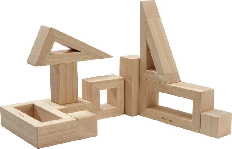 PlanToys üreges fa blokkok