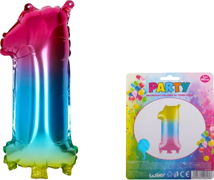 Szivárványos felfújható lufi 1-es szám