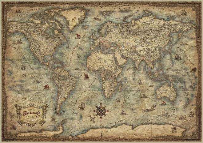 Világtérkép puzzle 3000 darabbal