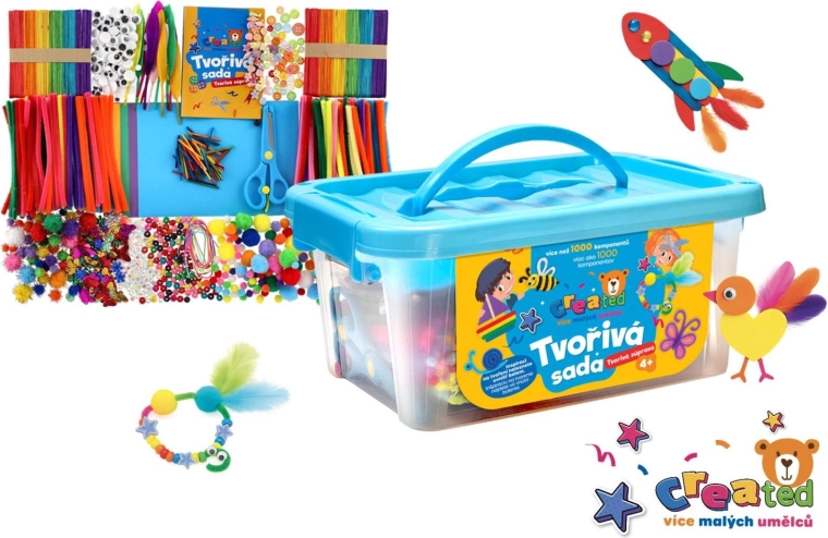 Created nagy kreatív doboz több mint 1000 darabbal