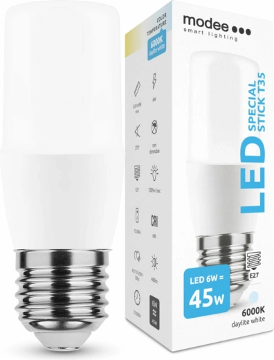 Modee Smart Lighting LED T35 E27 6 W hideg fehér izzó