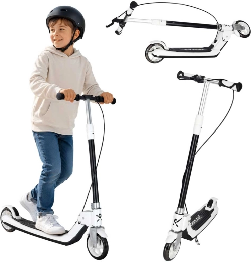 Trike Fix gyerek összecsukható roller LED kerekekkel, fekete