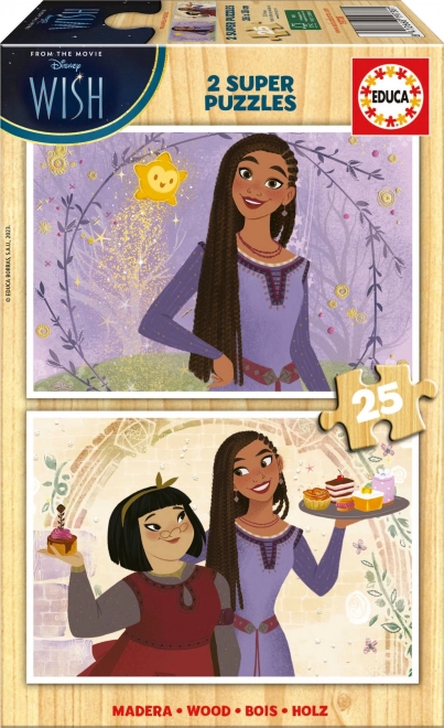 Educa fa puzzle Kívánság 2×25 darab