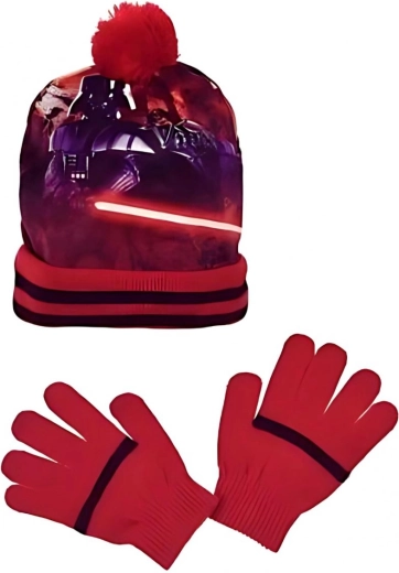 Star Wars sapka és kesztyű piros színben