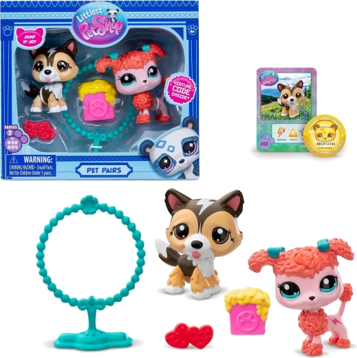 Hasbro Littlest Pet Shop Pet Pairs Jump N' Joy kutyus figura- és kiegészítőszett