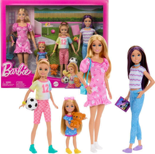 Barbie nővérek – 4 babából álló készlet kiegészítőkkel