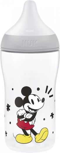 NUK Perfect Match cumisüveg hőmérséklet-ellenőrzéssel Disney Mickey 260 ml szürke