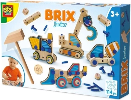 SES BRIX Junior építőjáték – építőipari járművek