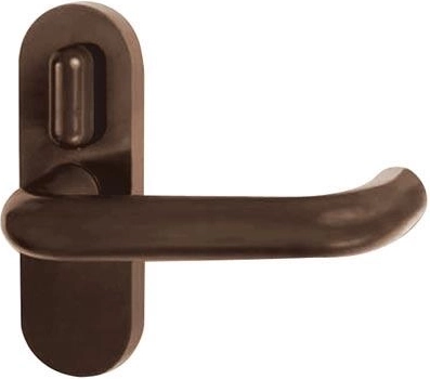 Beltéri ajtókilincs karral, barna, műanyag