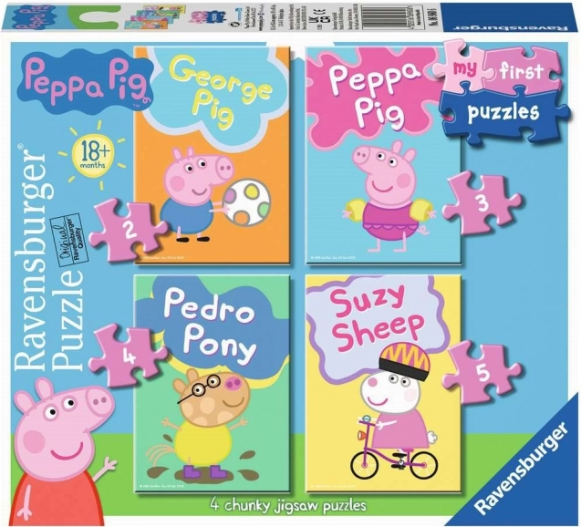 Első Peppa malac kirakóm 4 az 1-ben (2–5 darab) RAVENSBURGER
