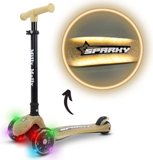Milly Mally Sparky gyermek háromkerekű roller, champagn