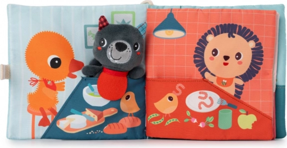 Textilkönyv ujjbábbal – Ludvig farkas megtanul enni