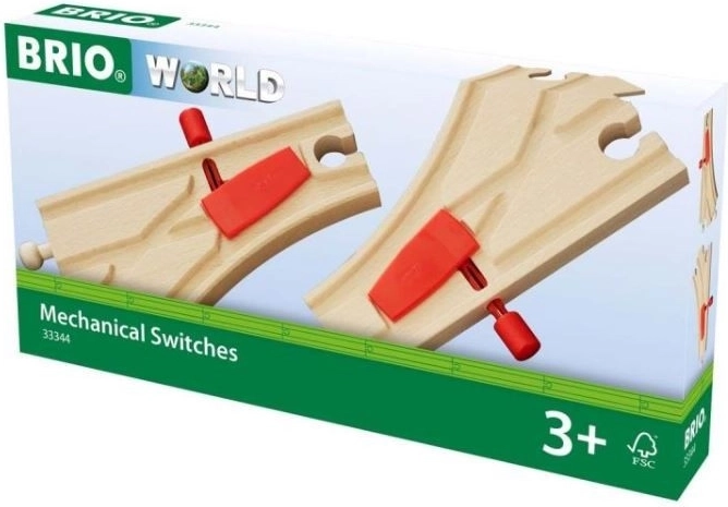 BRIO mechanikus váltók fa vasútpályához (2 db)
