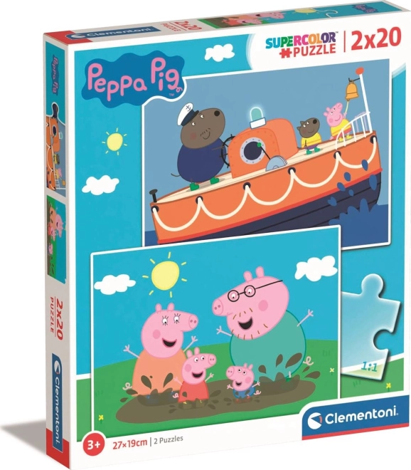 Puzzle 2x20 darabos Peppa malac