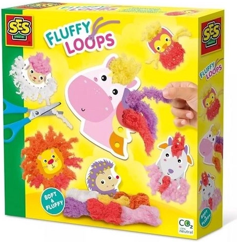 SES Creative állatkák puha, bolyhos fonallal díszítéshez
