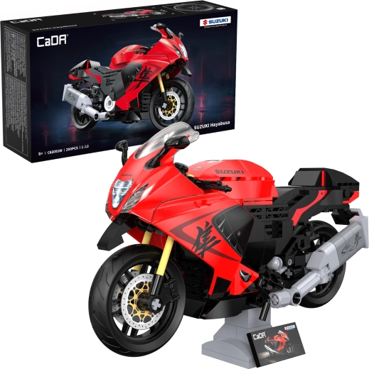 CaDA Suzuki Hayabusa motorkerékpár építőkészlet 1:12 (299 db alkatrész)