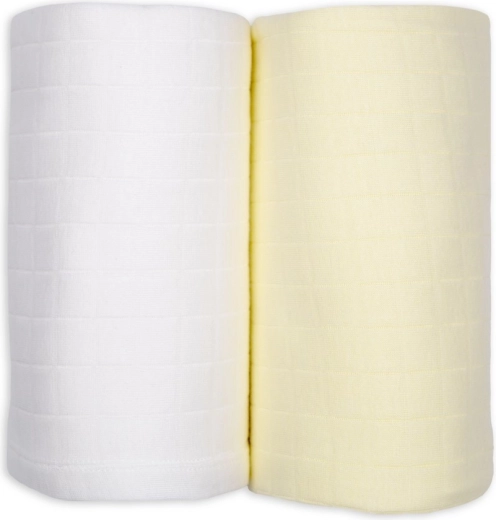 Lodger Swaddler Solid pólya szett 2 db 110 × 110 cm cloud dancer/butter