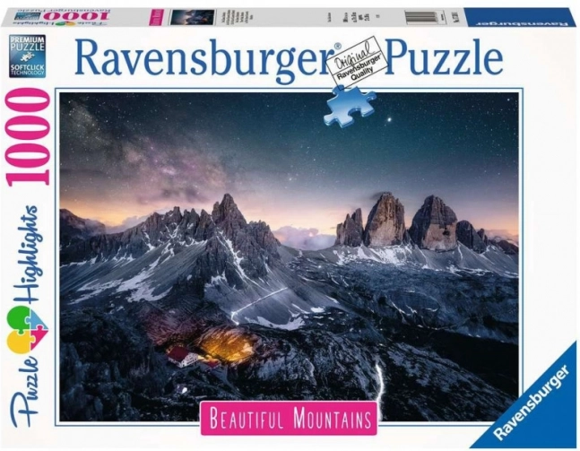 Puzzle a Dolomitok három tornya 1000 darab Ravensburger