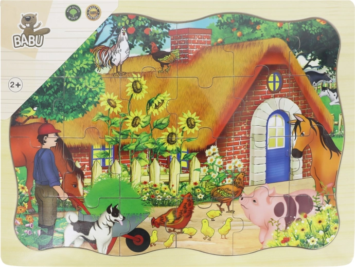 Babu fa puzzle házikó 24 darab