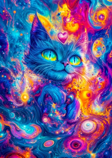 Enjoy puzzle Kozmikus macska 1000 darabos