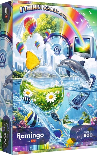 Trefl puzzle Flamingó: Y2K internetkáosz 600 darab
