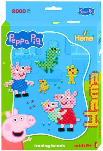 Ajándékdoboz Peppa Malac – vasalható gyöngyök MIDI