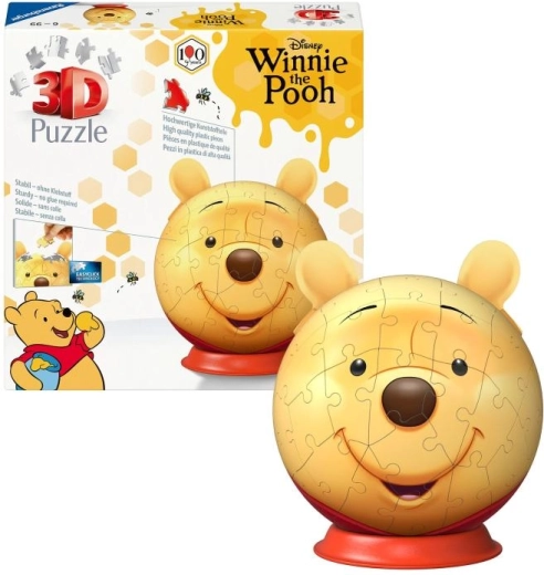 3D puzzle gömb fülekkel – Micimackó