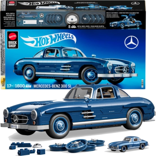 Építőkészlet HOT WHEELS Mercedes‑Benz 300 SL 1:12, 1600 darab