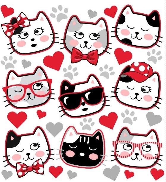 Vasrátét Cicás Aranyos Arcok