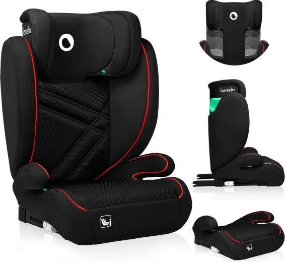 Lionelo Hugo i-Size gyerek autósülés 100–150 cm Sporty Black Red