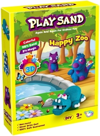 Szenzoros 3D kinetikus homok – állatkák, kreatív játék készlet