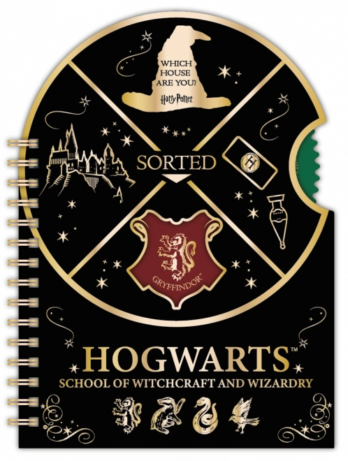 Harry Potter jegyzettömb spinnerrel – Roxfort, vonalas