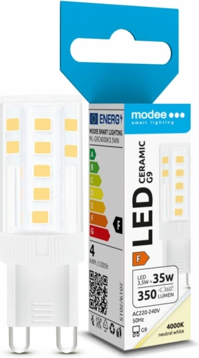LED G9 izzó 3,5 W, neutrális fehér MODEE LIGHTING Ceramic