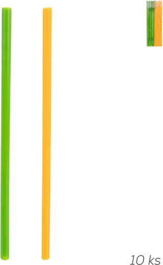 Újrahasználható műanyag szívószálak Snack 25 cm, vegyes színek (10 db)