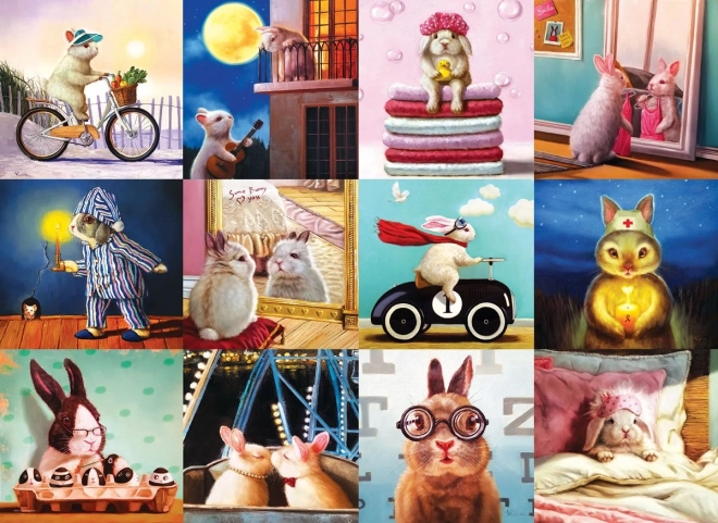 Puzzle Vicces nyulak 1000 darab
