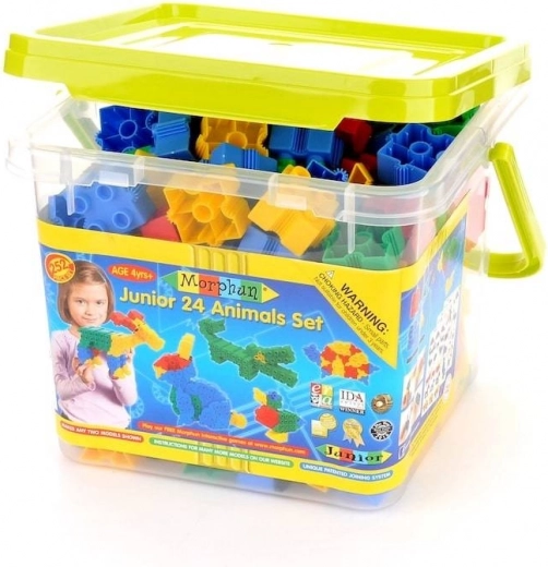 Konstrukciós kockák Morphun Junior 24 Állatok 252 db