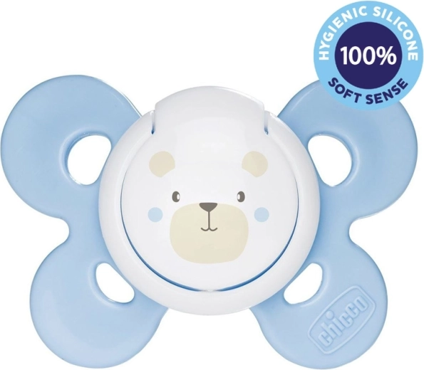Chicco Physio Comfort szilikon cumi 2–6 hónapos fiúknak – mackó