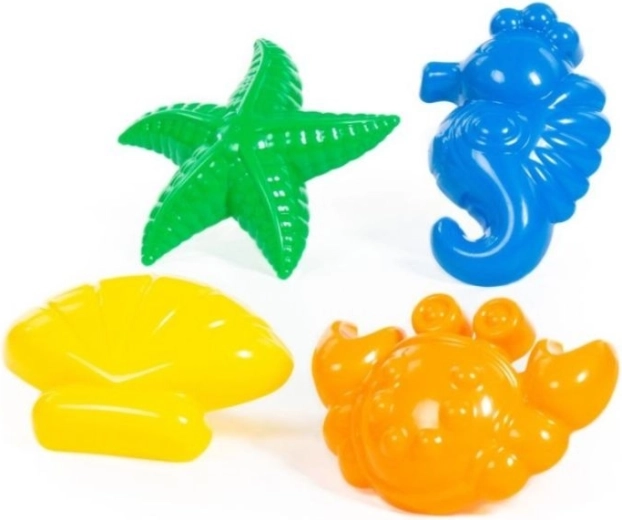 Homokozó formakészlet – tengeri állatok, 4 db