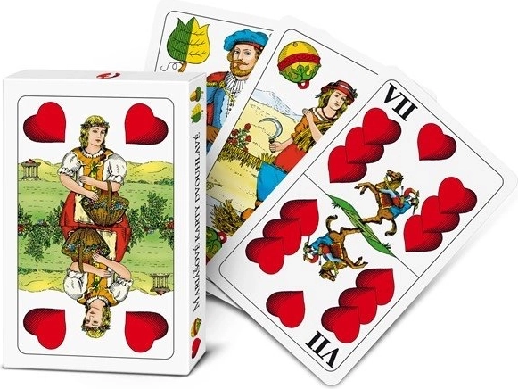 Efko mariás játékkártya, kétfejű, dobozban