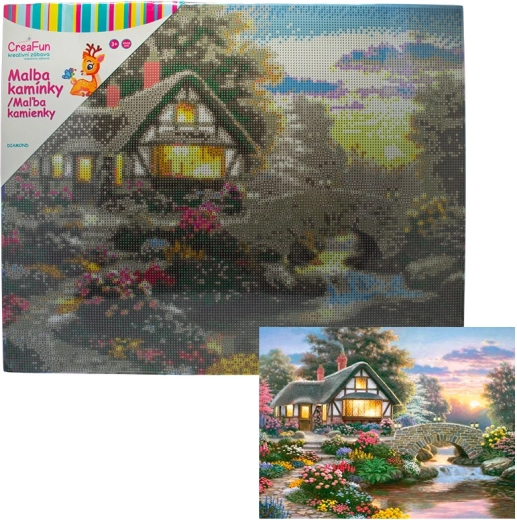 Gyémántfestés – varázslatos kert 40 × 50 cm